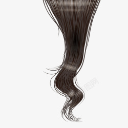 发丝一缕长发矢量图高清图片