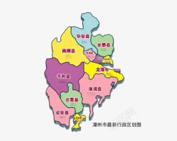 漳州市行政区地图