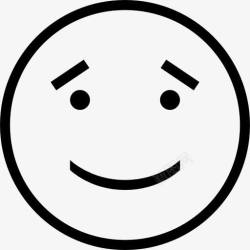 emoji微笑微笑的表情的脸的轮廓图标高清图片