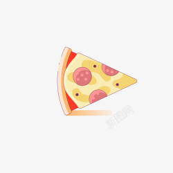 芝士披萨一块可爱披萨图标矢量图高清图片