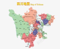各市分界线四川地图高清图片