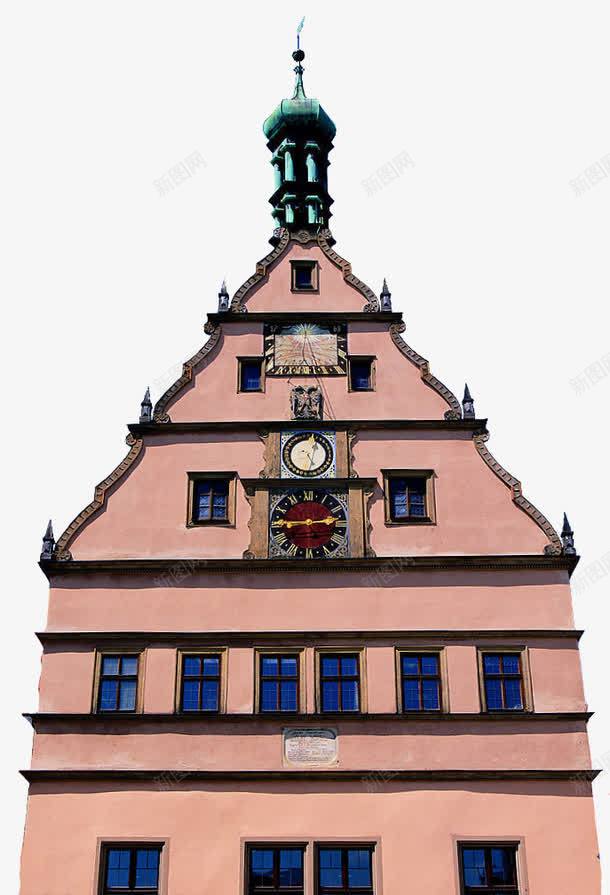德国复古建筑png免抠素材_新图网 https://ixintu.com 哥特式主义 德国复古建筑 德国建筑风格 德语 理性浪漫主义风格 色彩鲜艳的建筑 钟楼
