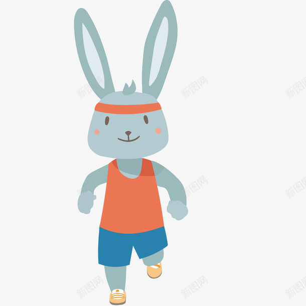 卡通跑步的小兔子动物png免抠素材_新图网 https://ixintu.com 兔子简笔画 动物设计 卡通 可爱 小兔子 穿衣服的兔子 跑步 运动