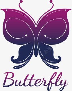 胸部整形蝴蝶美容logo图标高清图片