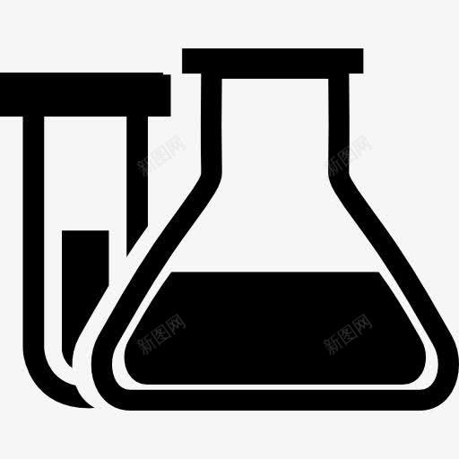 化学试管和烧杯图标png_新图网 https://ixintu.com 烧杯