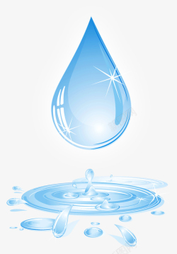 节水水滴节约用水卡通高清图片