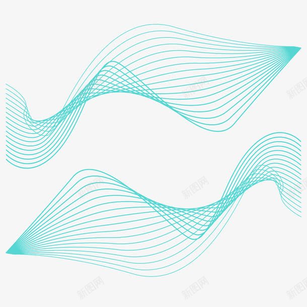 蓝色波浪线png免抠素材_新图网 https://ixintu.com 抽象艺术 波浪线 素材 蓝色 音乐元素