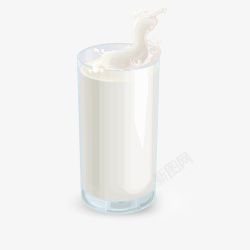食物装饰画一杯牛奶高清图片