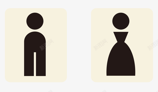 洗手间男女指示矢量图图标图标