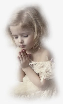 女孩祈祷母婴类目素材