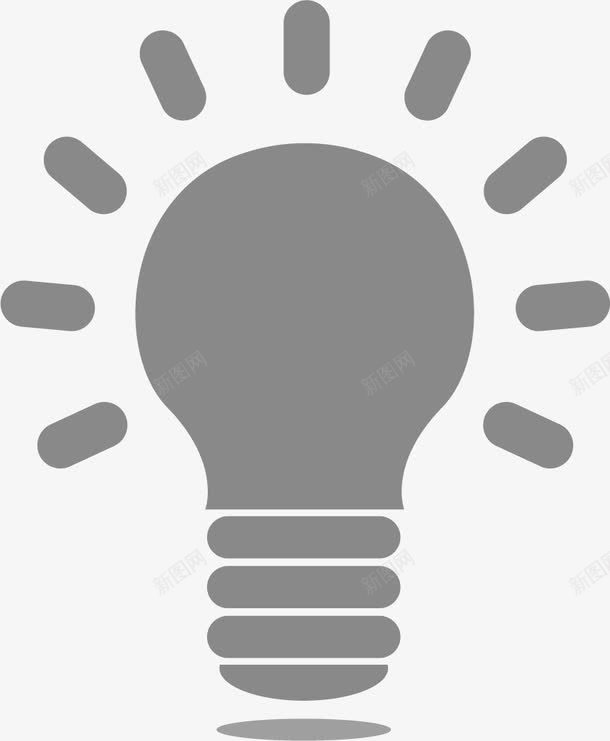 灰色发光led灯泡创意png免抠素材_新图网 https://ixintu.com LED小灯泡 led灯泡 主题设计 创意 发光 灰色 照明