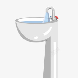 洗手台免抠浪费水资源洗手台矢量图高清图片