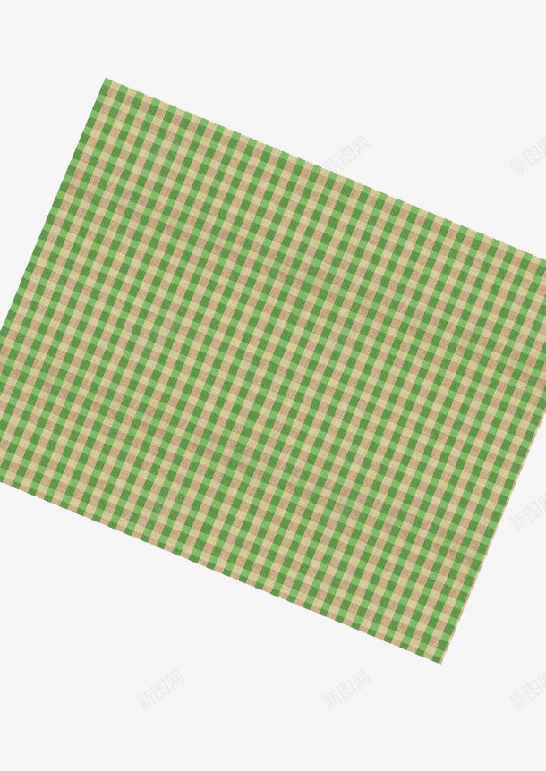 绿色格纹餐布png免抠素材_新图网 https://ixintu.com 格纹 绿色 西式 餐布