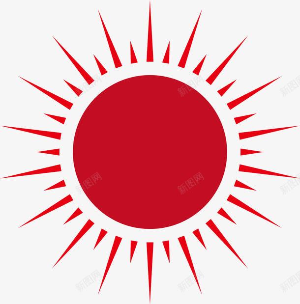 红色太阳png免抠素材_新图网 https://ixintu.com 太阳 太阳光 太阳花 射线 早上的太阳 早晨的太阳 清晨的太阳 红太阳 红色
