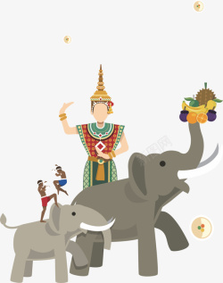 卡通东南亚大象素材