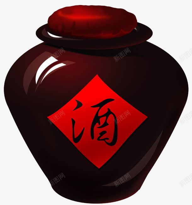 卡通酒坛子png免抠素材_新图网 https://ixintu.com 卡通 酒坛子 酒字