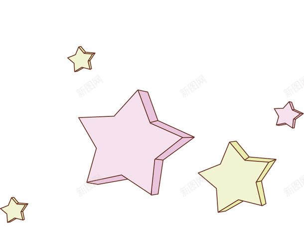 星星png免抠素材_新图网 https://ixintu.com 五角星 小 小元素 星星 点缀 立体