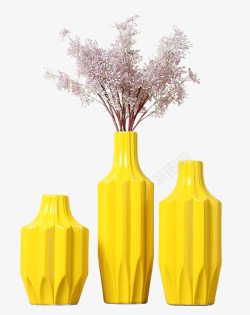个性简易黄色花瓶摆件高清图片