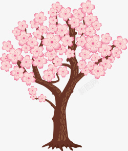 春暖花开桃花大树素材