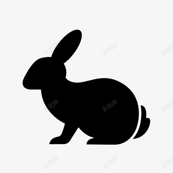 兔子剪影png免抠素材_新图网 https://ixintu.com 兔子 兔子形状 剪影 动物