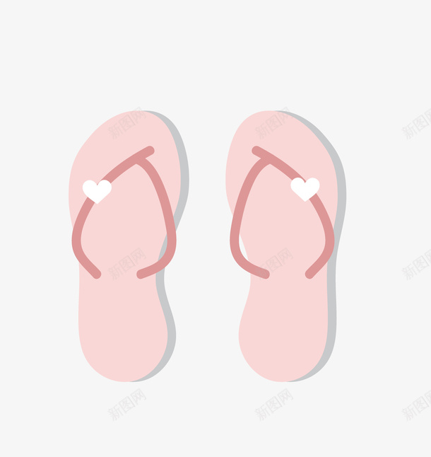 一双粉色的拖鞋png免抠素材_新图网 https://ixintu.com 卡通手绘 拖鞋 爱心 粉色 粉色拖鞋 装饰图 鞋子