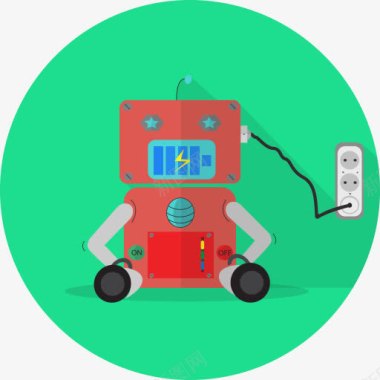 安卓吉祥物机械金属机器人机器人图标图标