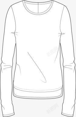 长袖版型图长袖服装图图标高清图片