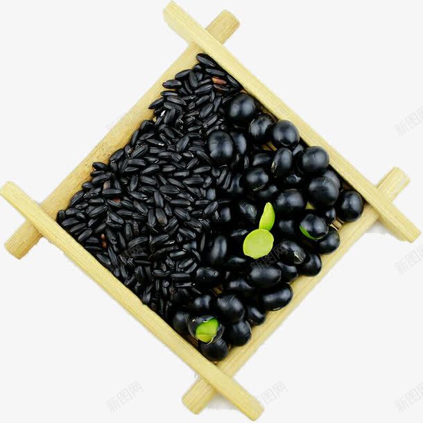 黑豆png免抠素材_新图网 https://ixintu.com 果实 植物 种子 食物 黑米 黑色食物 黑豆