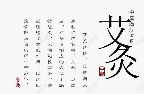 艾灸研究文字信息介绍png免抠素材_新图网 https://ixintu.com 文字信息介绍 理疗 艾灸研究