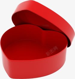 让人开心的礼盒红色打开心形礼盒高清图片
