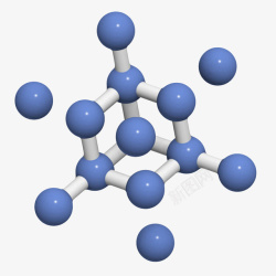 理化蓝色纯硅分子形状高清图片