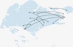 国内飞行航线地图路线矢量图高清图片