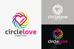 circle爱心简约精美logo图标高清图片