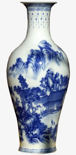 中国青花瓷瓶素材