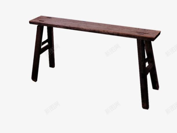 古典长板凳png免抠素材_新图网 https://ixintu.com 凳子 木质 长凳 长板凳