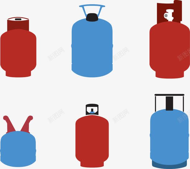 各式各样的煤气罐插图png免抠素材_新图网 https://ixintu.com 储气罐 煤气罐 罐子