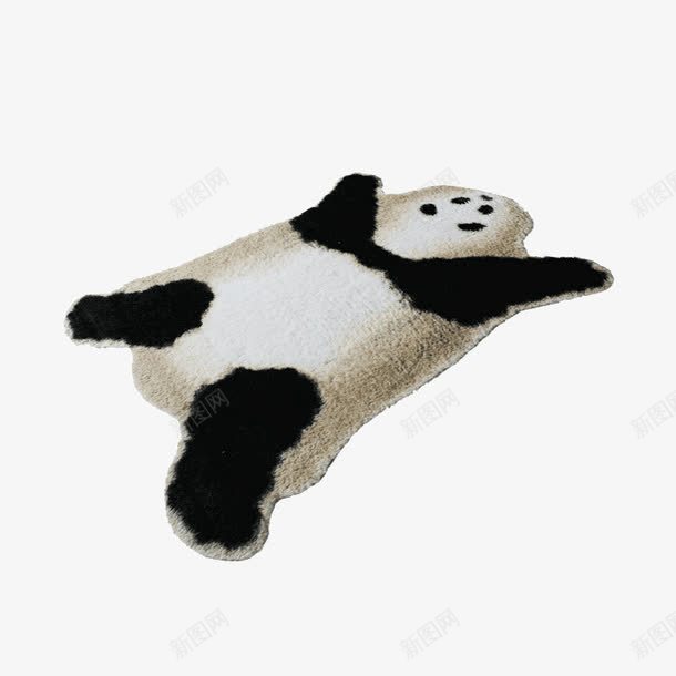 创意熊猫毛皮边毯png免抠素材_新图网 https://ixintu.com 客厅卧室满边毯 铺茶几大地毯 长条床边毯 防滑边毯