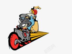 卡通人物轮滑轮滑卡通人物高清图片