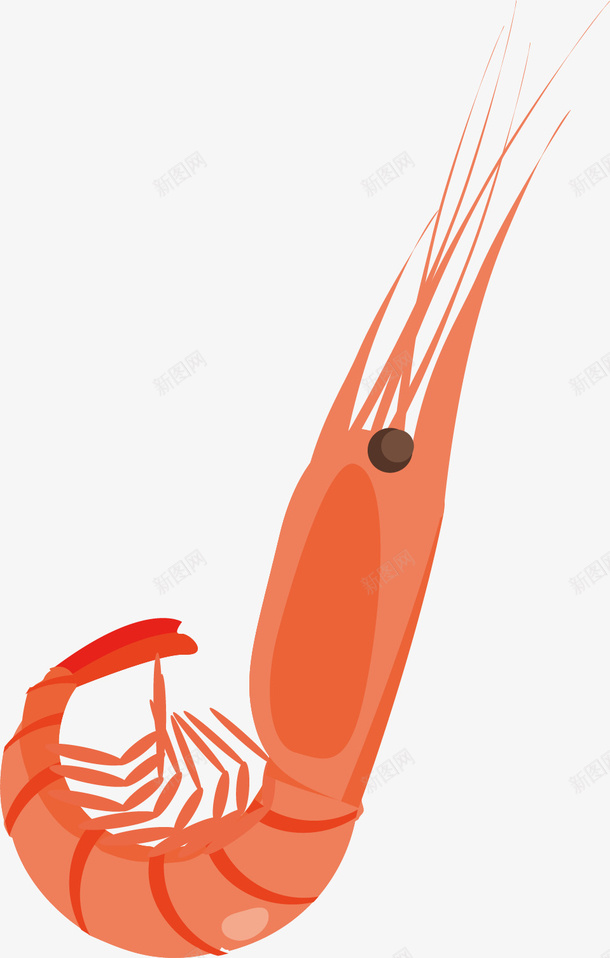 一只小龙虾矢量图ai免抠素材_新图网 https://ixintu.com 海鲜 生鲜 美味 虾 蛋白质 食物 鳌虾 龙虾 矢量图