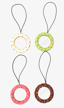 五金挂件绳甜甜圈手机挂件手绳高清图片