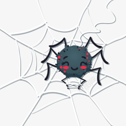布网可爱蜘蛛矢量图高清图片