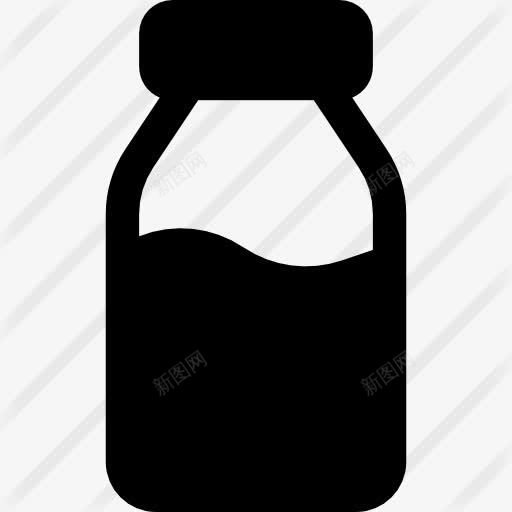 牛奶瓶图标png_新图网 https://ixintu.com 咖啡 牛奶 牛奶瓶 瓶 食品 食品和餐厅 饮料