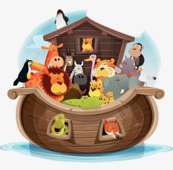 木船屋木船屋上的动物群体高清图片