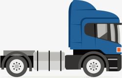 蓝色的货车卡通卡车矢量图高清图片