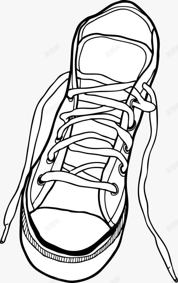 黑色帆布鞋素描图png免抠素材_新图网 https://ixintu.com 女鞋 帆布鞋 手绘鞋 绘画女鞋 绘画鞋 运动鞋 鞋 鞋子 鞋子素描 鞋矢量图 黑色 黑色鞋子