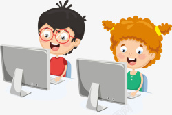 正在下载正在玩电脑的孩子高清图片