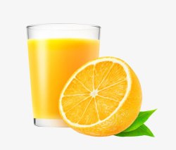 鲜美可口橙子果汁素材