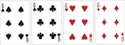 6精美扑克牌模版矢量图素材