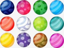 彩色玻璃球体素材