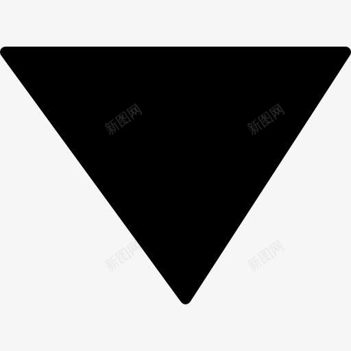 倒三角形的黑色变种图标png_新图网 https://ixintu.com 三角形 倒 倒三角 形状 黑色